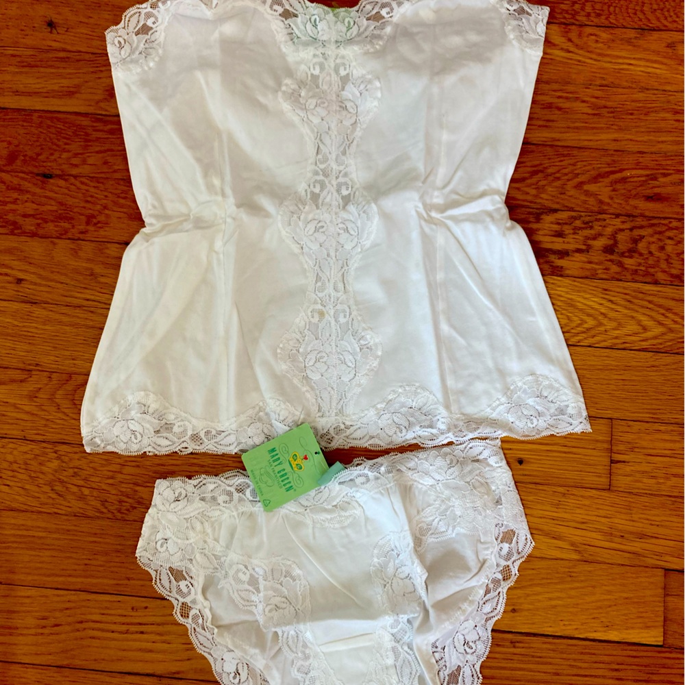 Mary Green white, cotton, cami set.